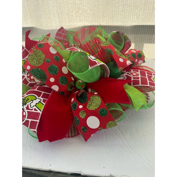 Green Monster Grinch Candle Holder Centerpiece, Candy Jar End Table Decor - Picture 5 of 10